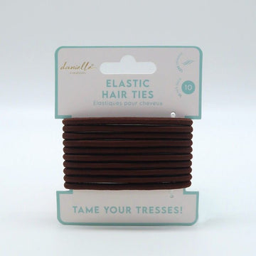 Elastic Hair Ties - Brown