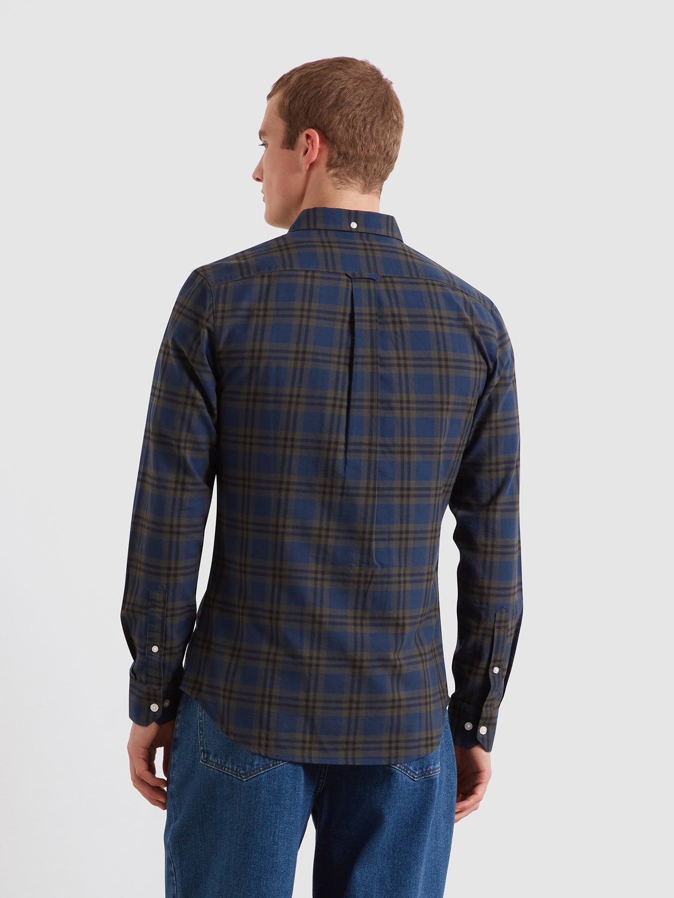 Brewer Check Oxford Shirt In Evergreen