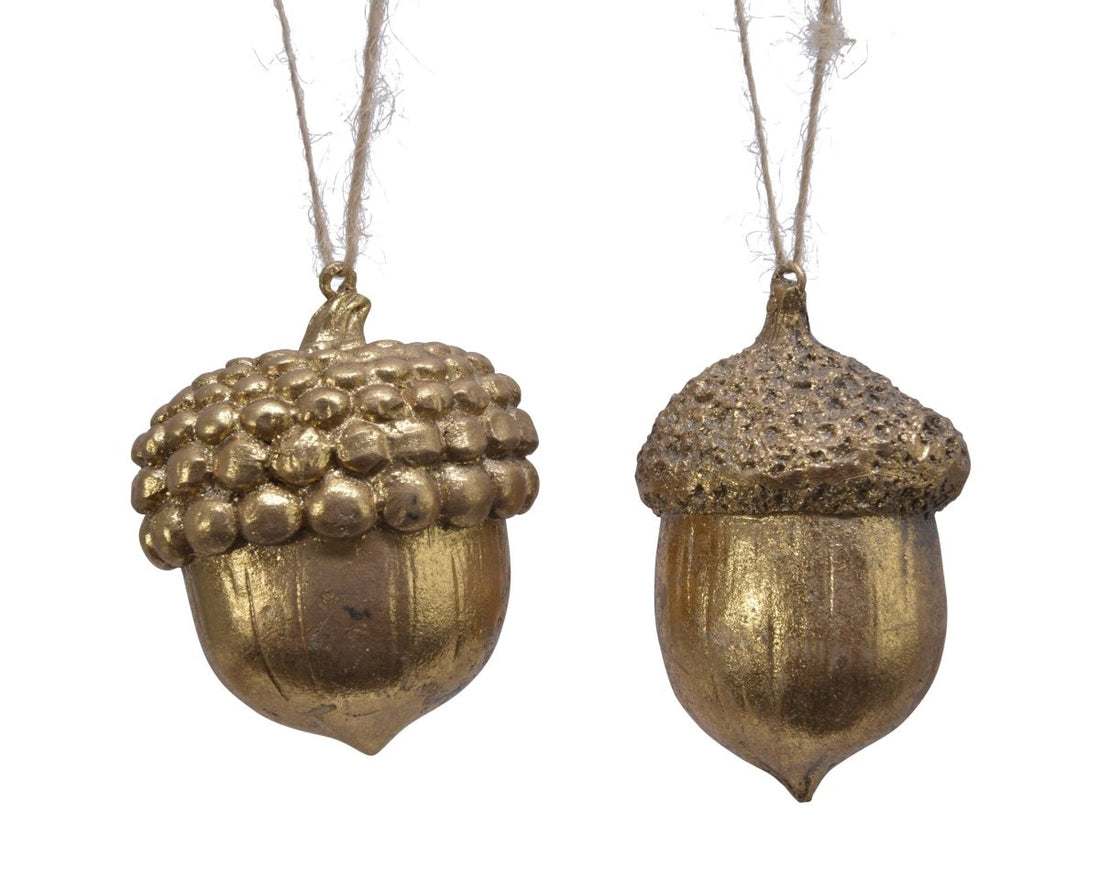 Decoris Acorn Hanging Decoration - Assorted - RUTHERFORD & Co
