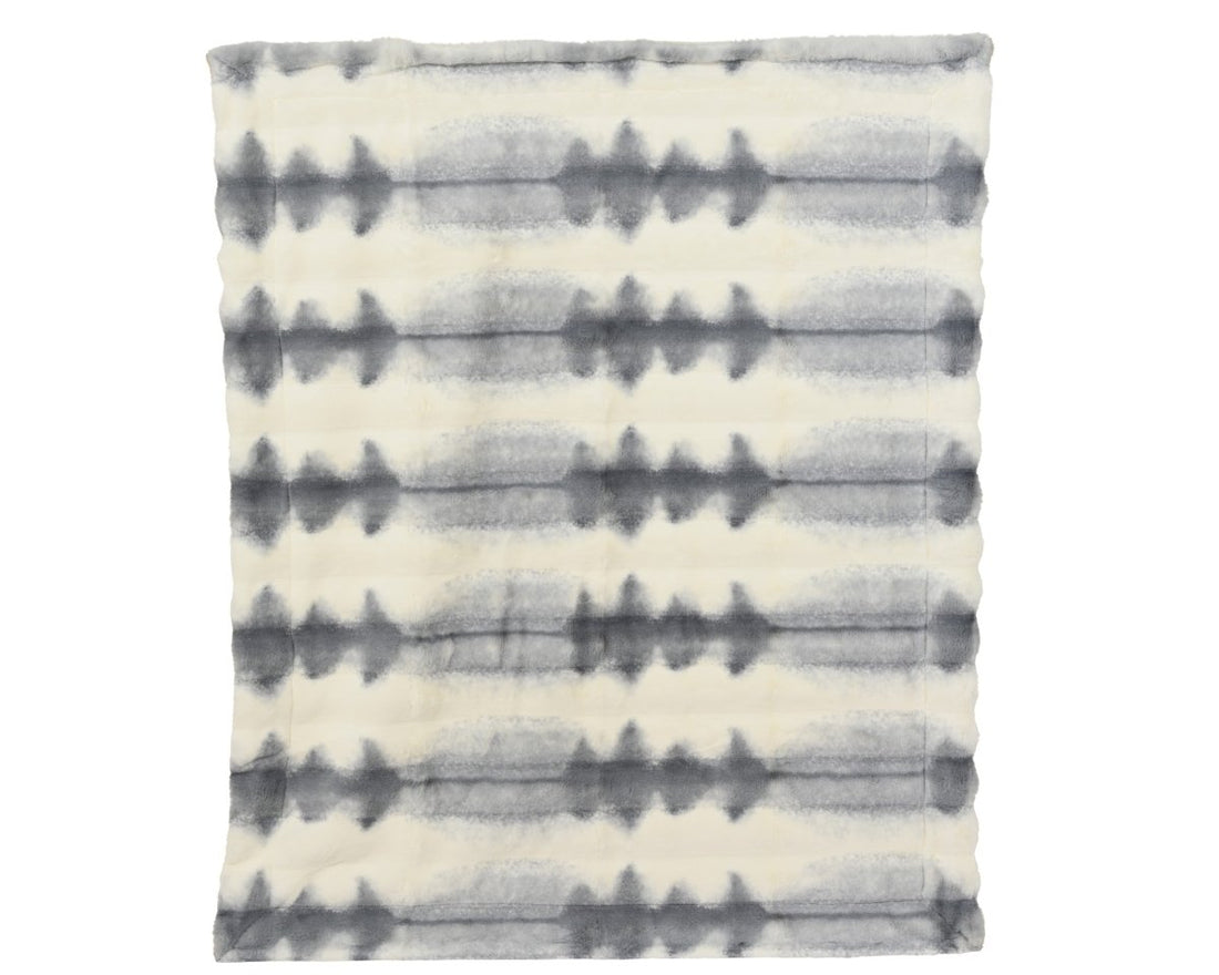 Decoris Throw - White/Blue - RUTHERFORD & Co