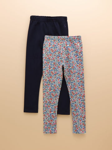 Deedee Navy Pack of Two Jersey Leggings - RUTHERFORD & Co