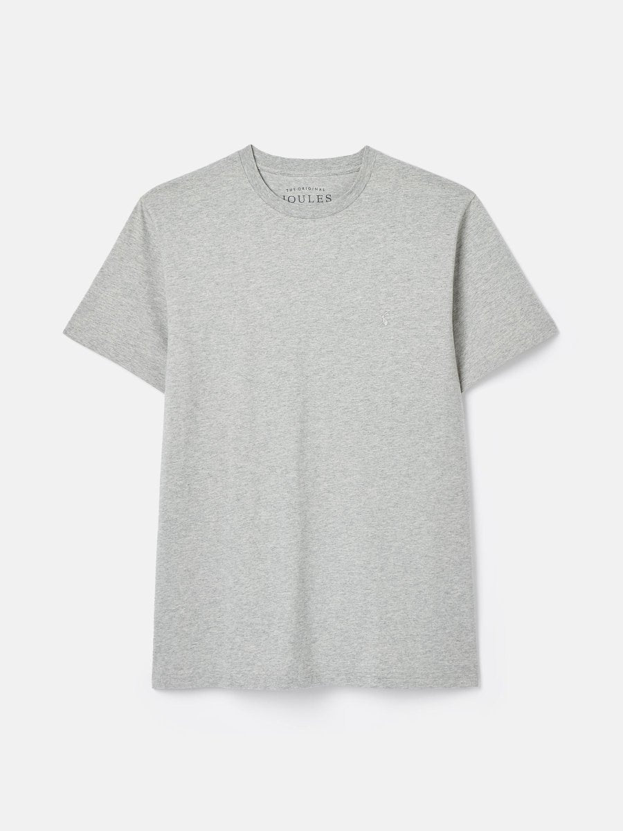 Denton Grey Plain Jersey Crew Neck T-Shirt - RUTHERFORD & Co