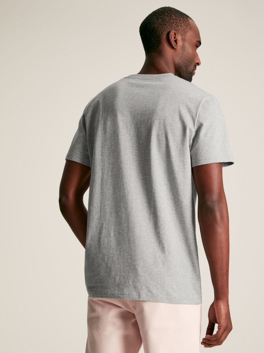 Denton Grey Plain Jersey Crew Neck T-Shirt - RUTHERFORD & Co