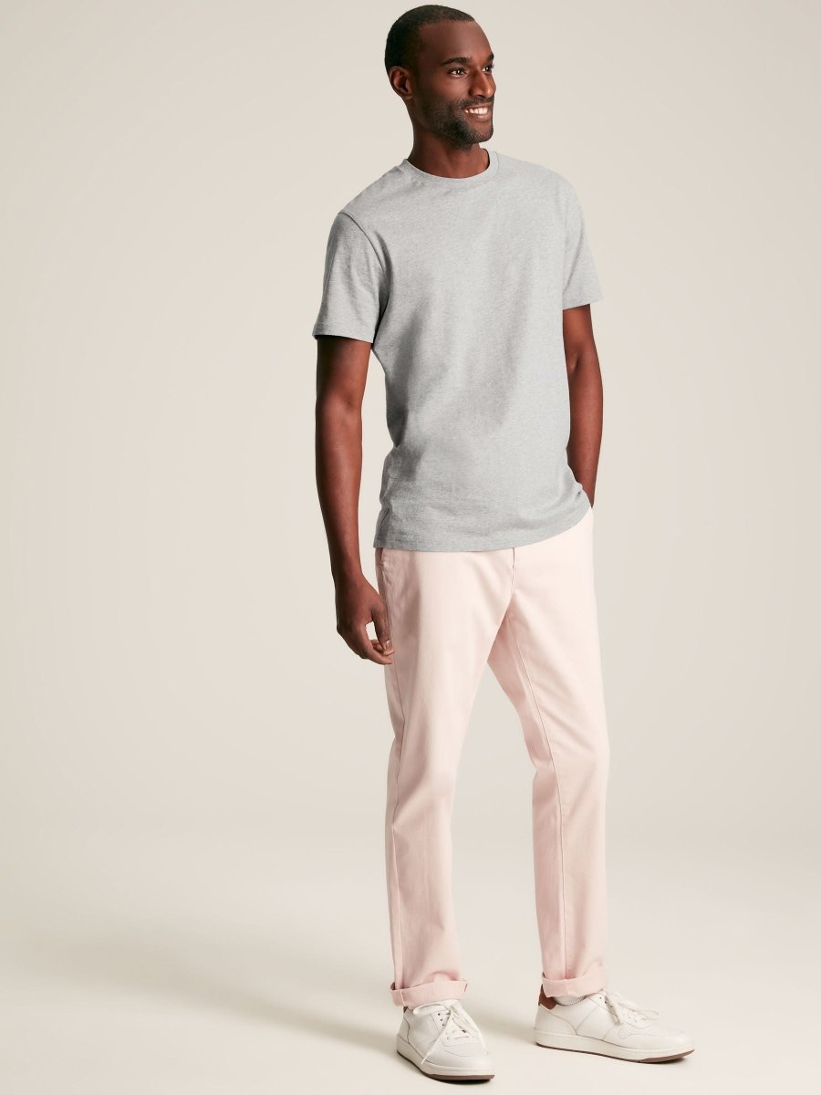 Denton Grey Plain Jersey Crew Neck T-Shirt - RUTHERFORD & Co