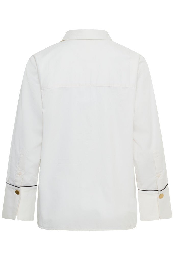 DevrimPW Shirt - White with Black Piping - RUTHERFORD & Co