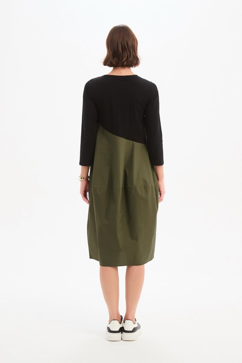 Diagonal Seam Combi Dress - RUTHERFORD & Co