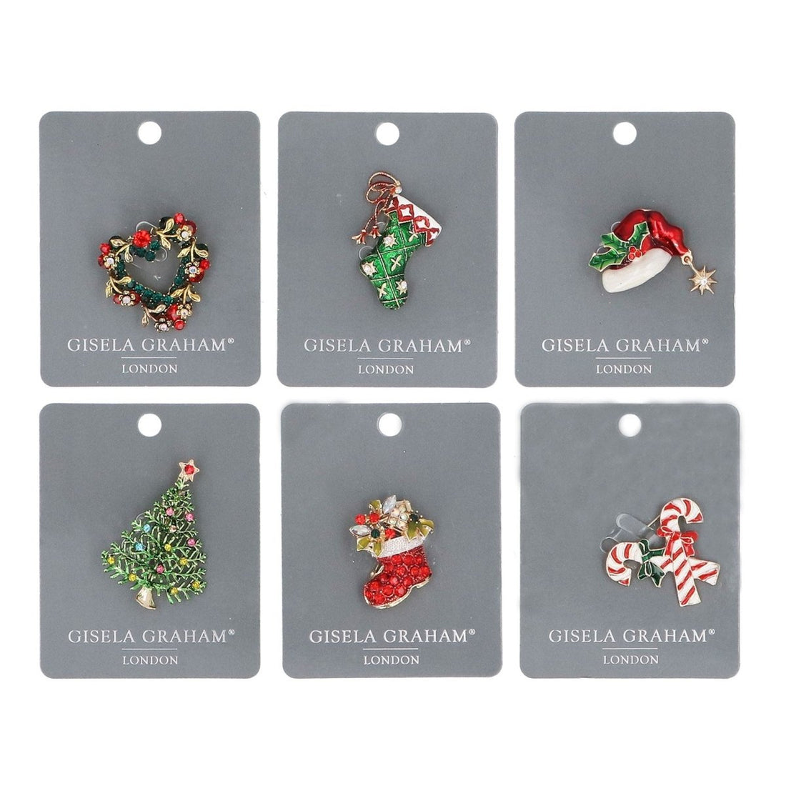 Diamante & Metal Brooch/Astd - RUTHERFORD & Co