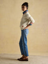 Dibbly Cream Cotton Cable Knit Cricket Jumper - RUTHERFORD & Co