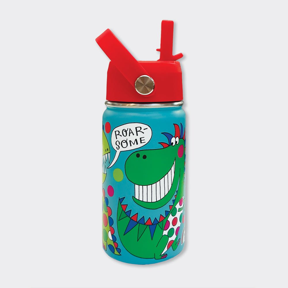 Dinosaur Kids Insulated Stainless Steel Water Bottle - 340ml - RUTHERFORD & Co