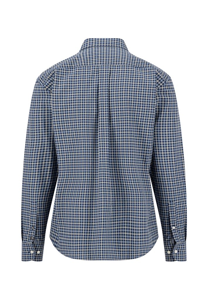 Dobby Check, Ink Blue - RUTHERFORD & Co