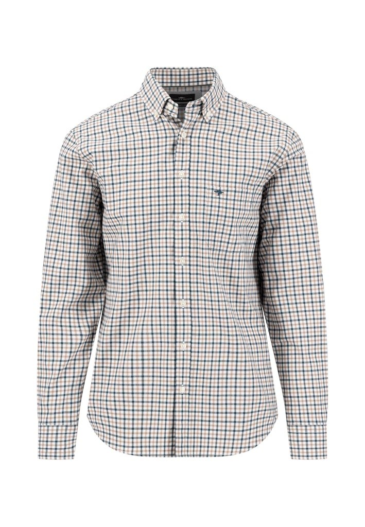 Dobby Check, Teal - RUTHERFORD & Co