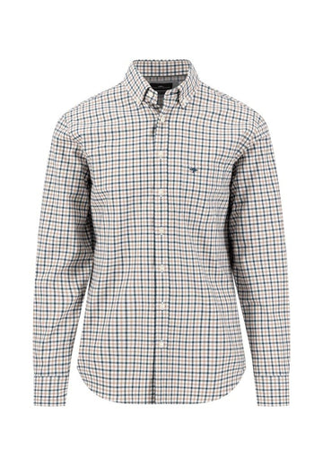 Dobby Check, Teal - RUTHERFORD & Co