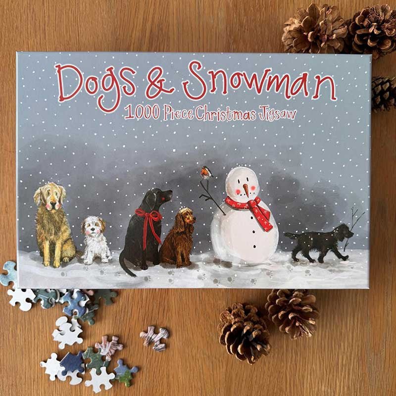 Dogs and Snowman Jigsaw Puzzle - RUTHERFORD & Co