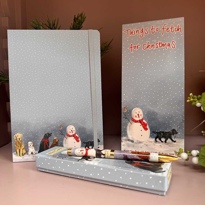 Dogs and Snowman Large Notebook - RUTHERFORD & Co