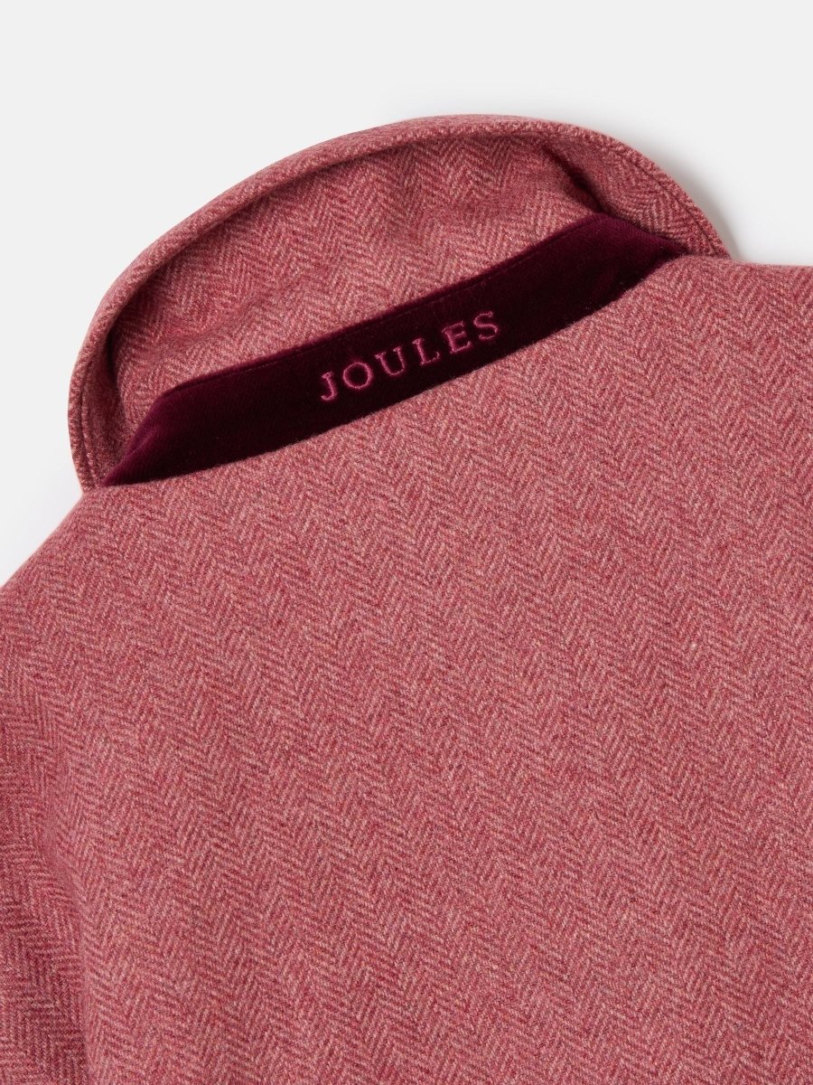 Dorothea Pink Herringbone Tweed Coat - RUTHERFORD & Co