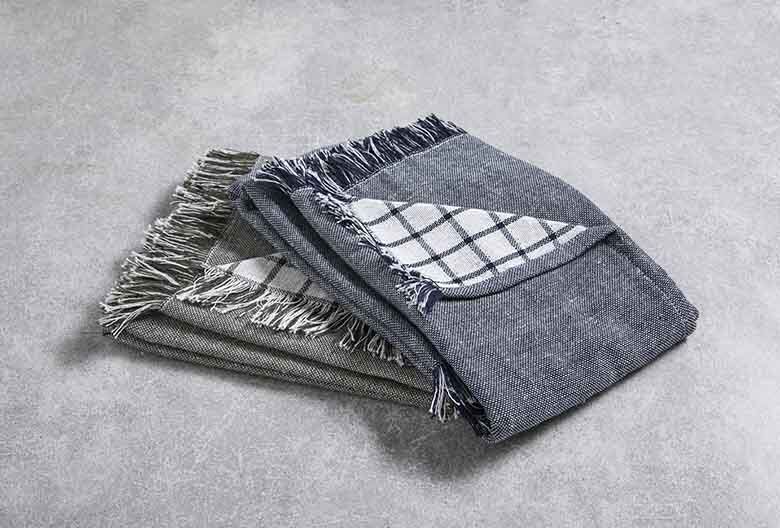 Double weave tea towel blue - RUTHERFORD & Co