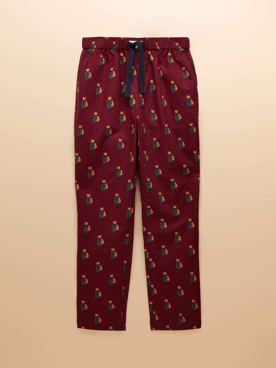 Dozer Burgundy Red Pyjama Bottoms - RUTHERFORD & Co