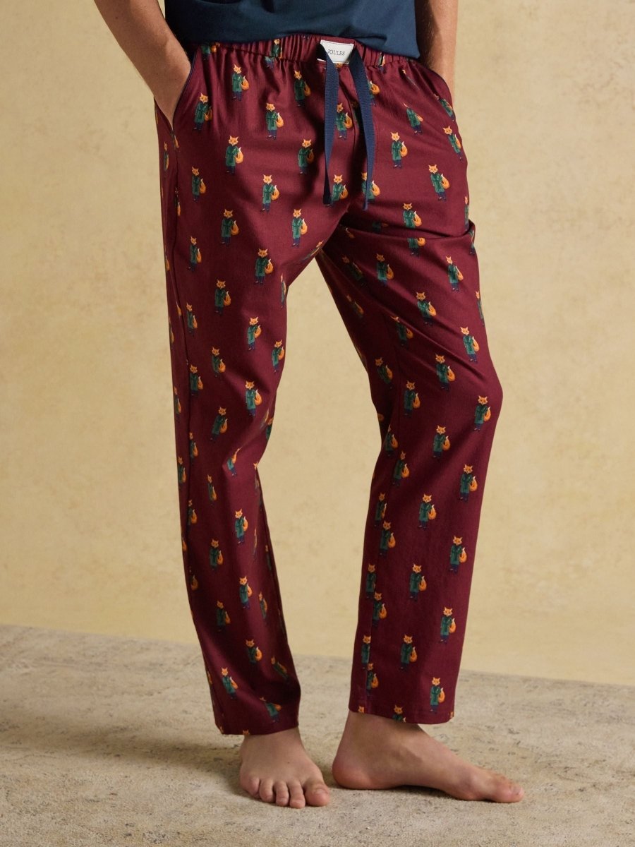 Dozer Burgundy Red Pyjama Bottoms - RUTHERFORD & Co