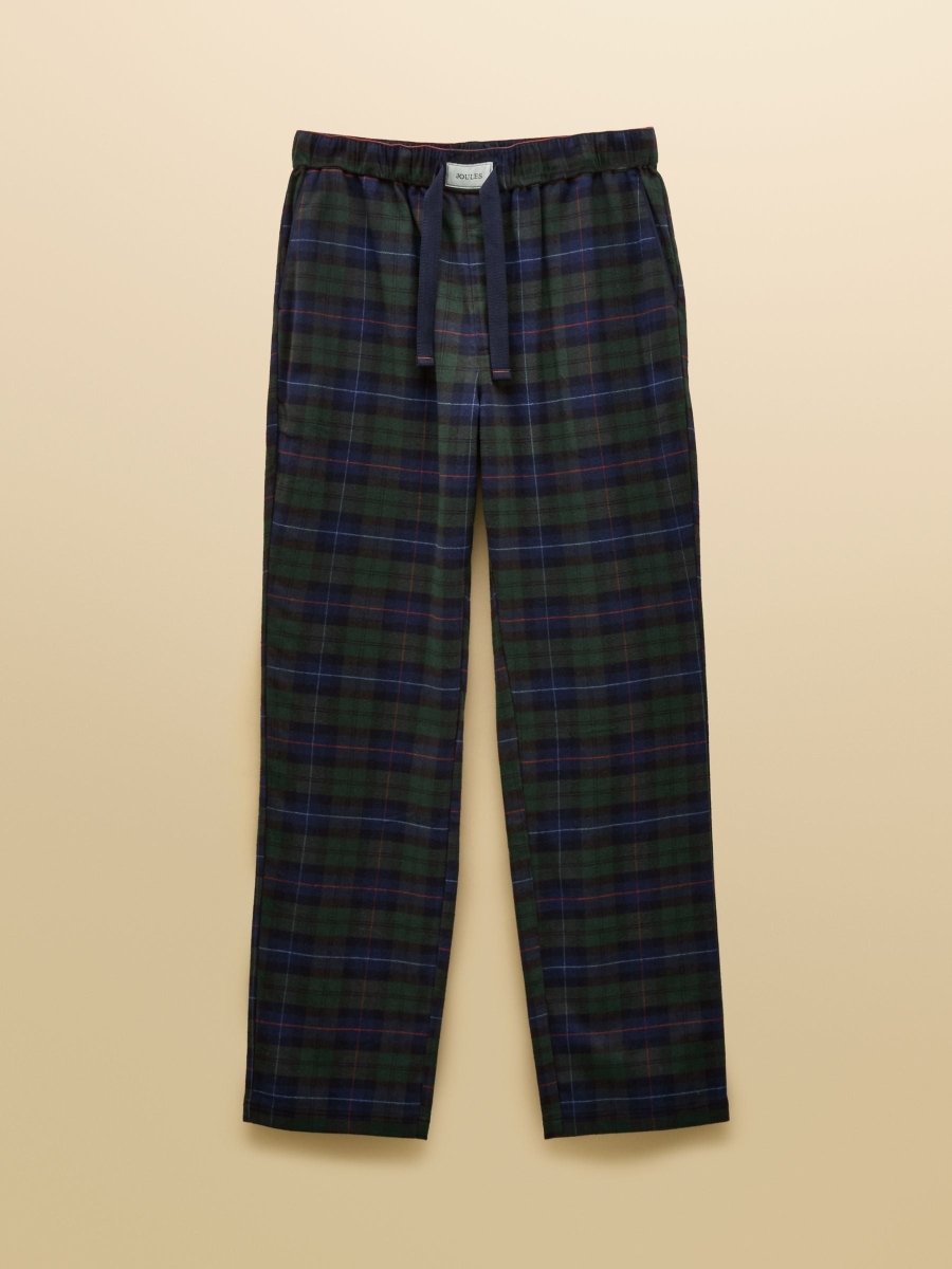 Dozer Check Green & Navy Pyjama Bottoms - RUTHERFORD & Co