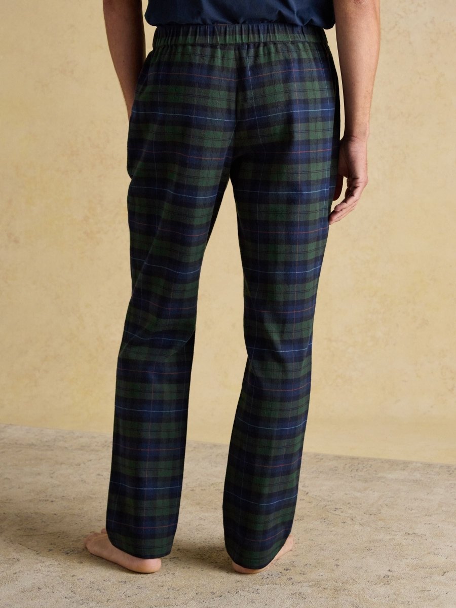 Dozer Check Green & Navy Pyjama Bottoms - RUTHERFORD & Co