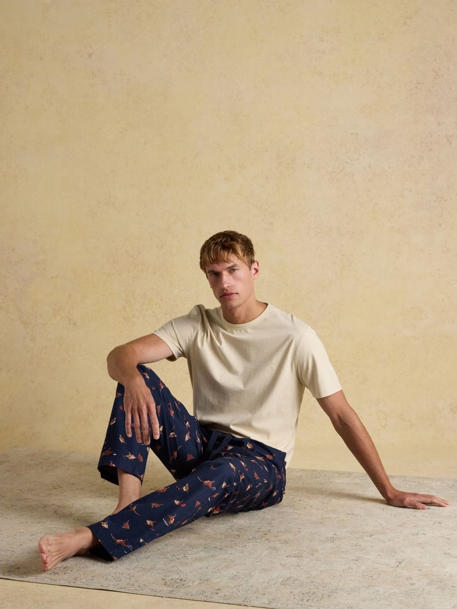 Dozer Navy Pyjama Bottoms - RUTHERFORD & Co