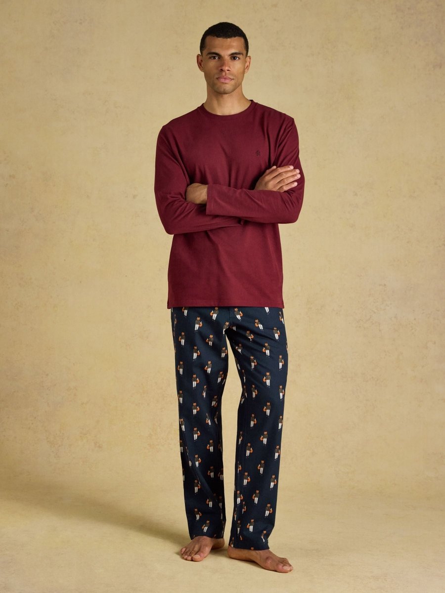 Dozer Relaxed Fit Pyjama Bottoms - Navy - RUTHERFORD & Co