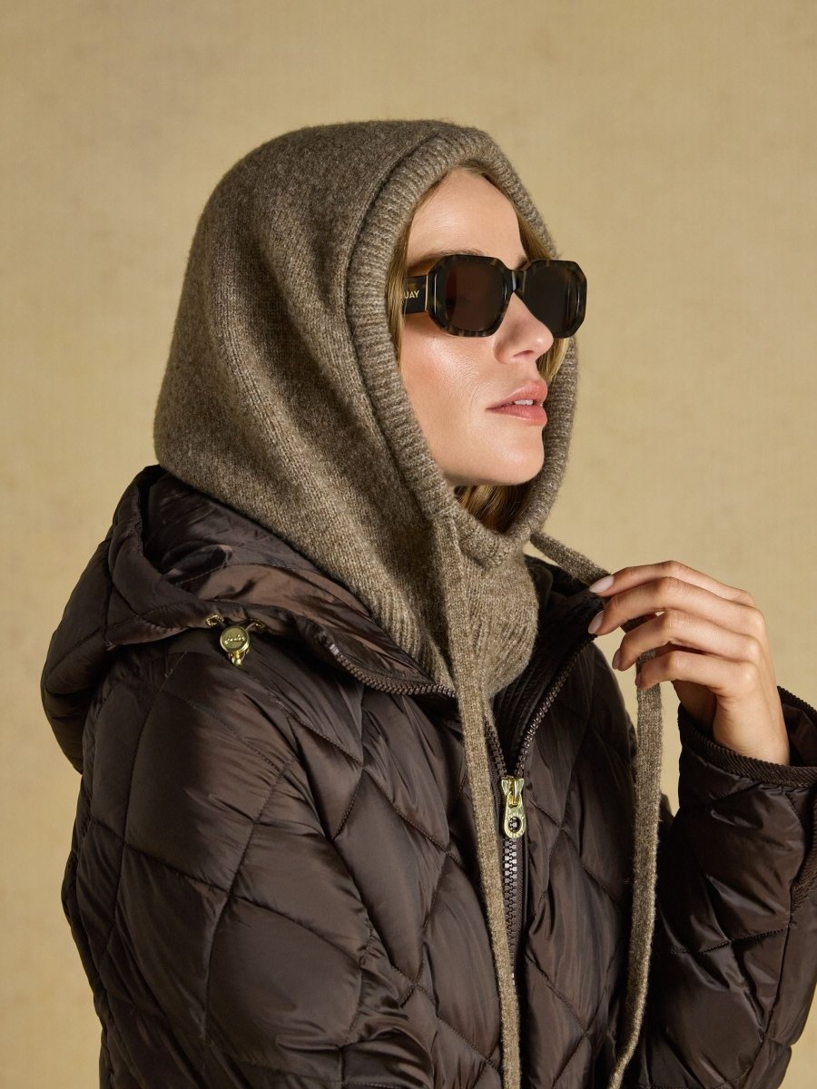 Drawstring Hood - Mocha Brown - RUTHERFORD & Co