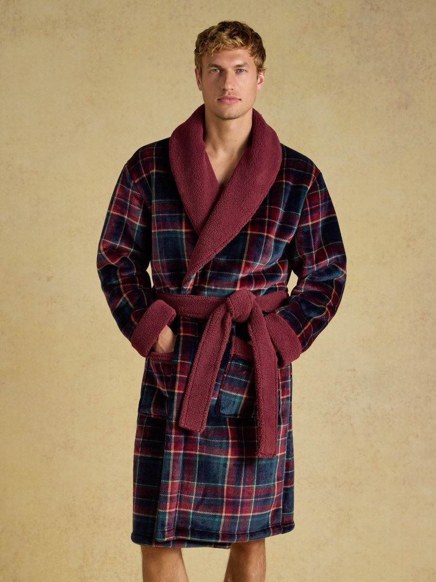 Dressing Gown - Burgundy Red - RUTHERFORD & Co