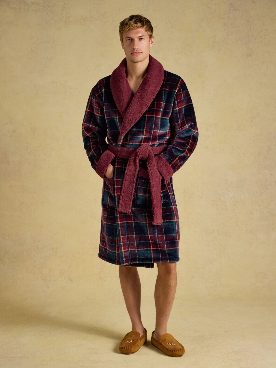 Dressing Gown - Burgundy Red - RUTHERFORD & Co