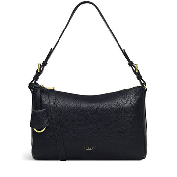 Dukes Place Black Medium Ziptop Shoulder - RUTHERFORD & Co