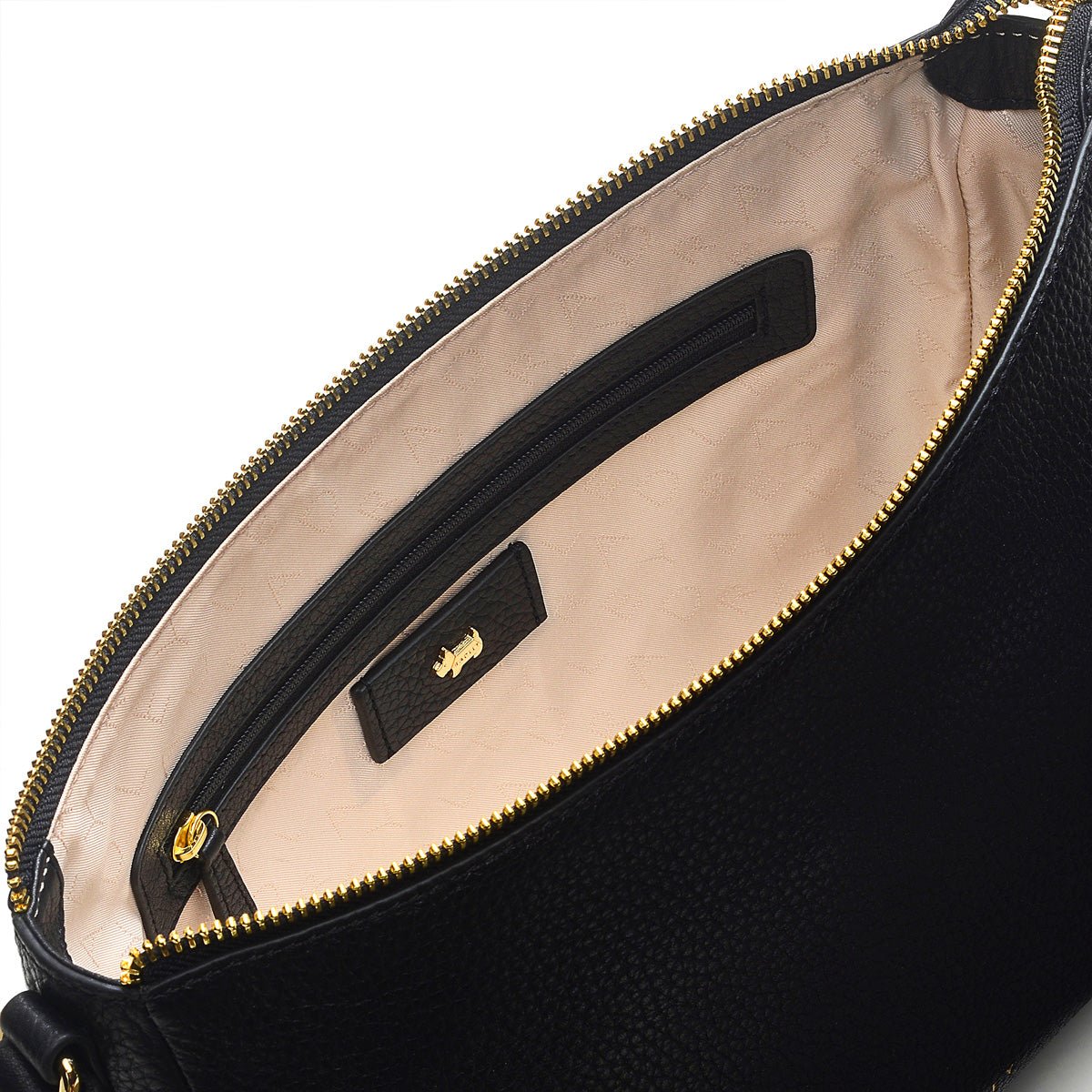 Dukes Place Black Medium Ziptop Shoulder - RUTHERFORD & Co