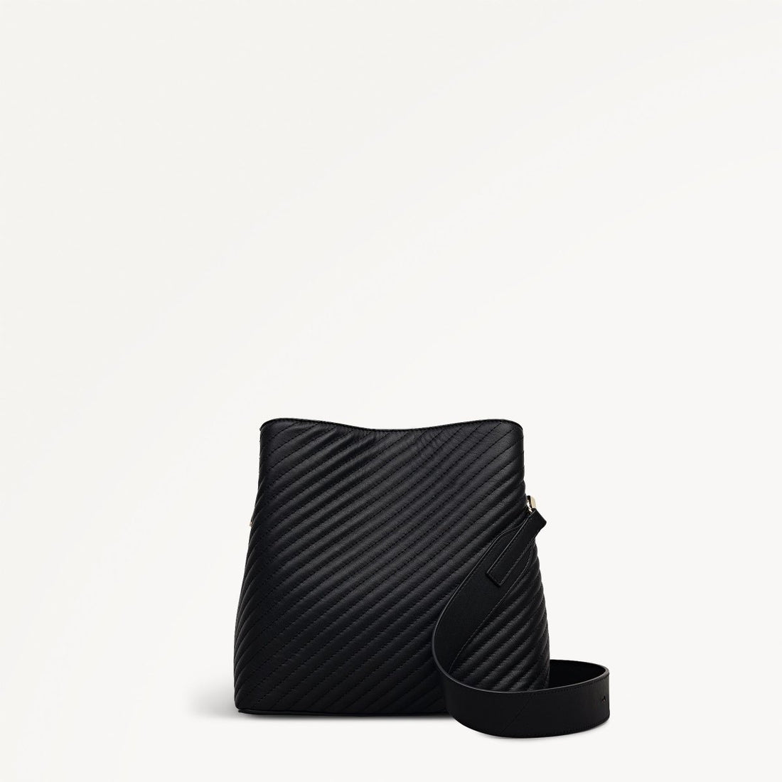 Dukes Place Diagonal Quilt Medium Compartment Cross Body Black - RUTHERFORD & Co