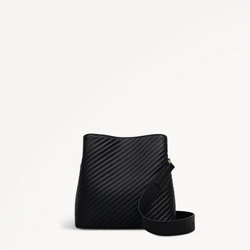 Dukes Place Diagonal Quilt Medium Compartment Cross Body Black - RUTHERFORD & Co
