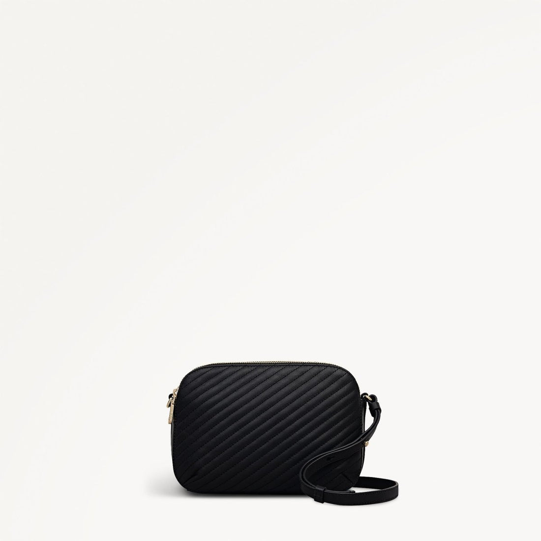 Dukes Place Diagonal Quilt Medium Ziptop Cross Body Black - RUTHERFORD & Co