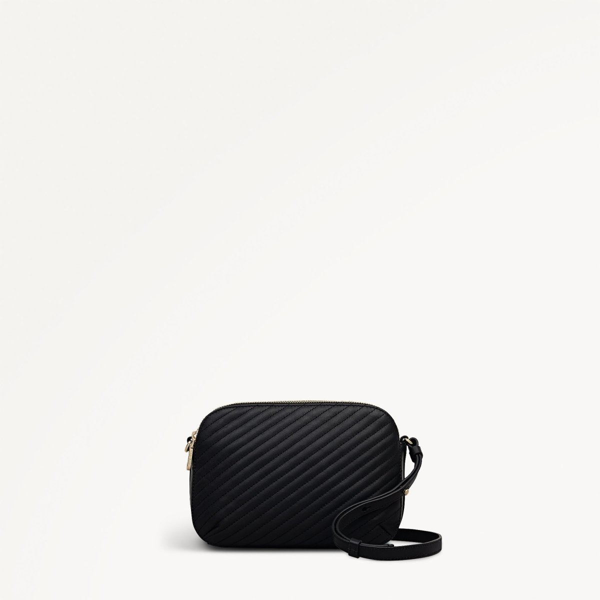 Dukes Place Diagonal Quilt Medium Ziptop Cross Body Black - RUTHERFORD & Co