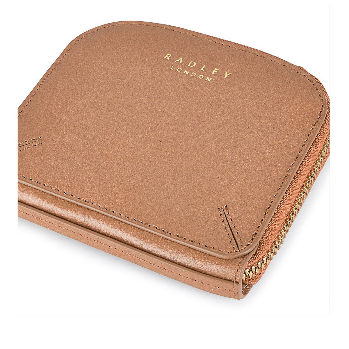 Dukes Place Leather Medium Zip Around Wallet In Dark Butter - RUTHERFORD & Co
