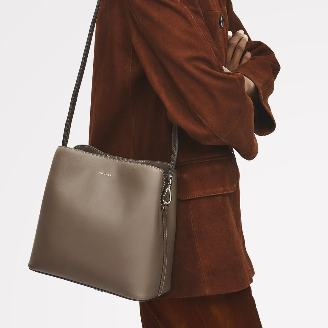 Dukes Place Medium Compartment Cross Body Coffee - RUTHERFORD & Co