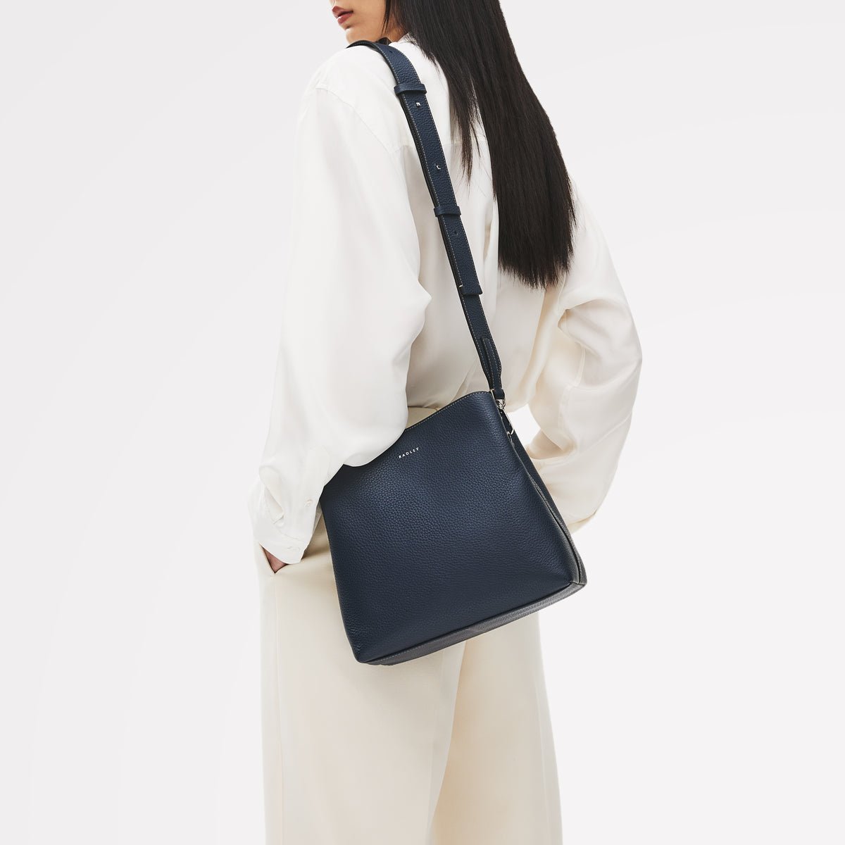 Dukes Place Medium Compartment Cross Body Naval - RUTHERFORD & Co