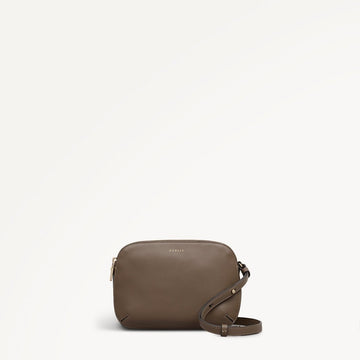 Dukes Place Medium Ziptop Cross Body Coffee - RUTHERFORD & Co