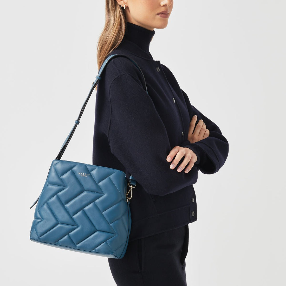 Dukes Place - Quilt Deepsea Medium Compartment Crossbody - RUTHERFORD & Co