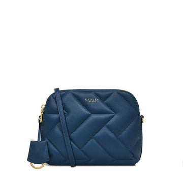 Dukes Place - Quilt Deepsea Medium Ziptop Crossbody - RUTHERFORD & Co