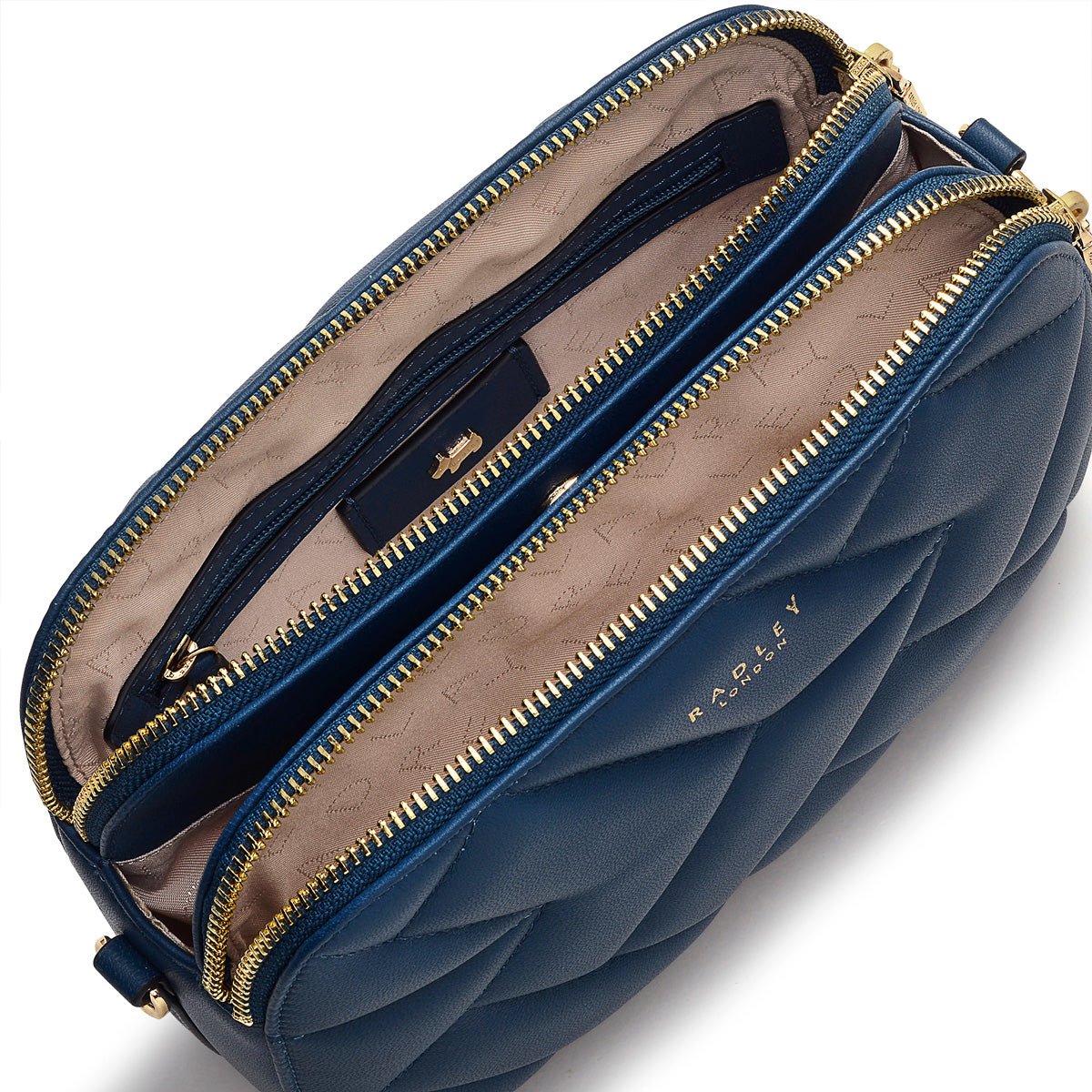 Dukes Place - Quilt Deepsea Medium Ziptop Crossbody - RUTHERFORD & Co