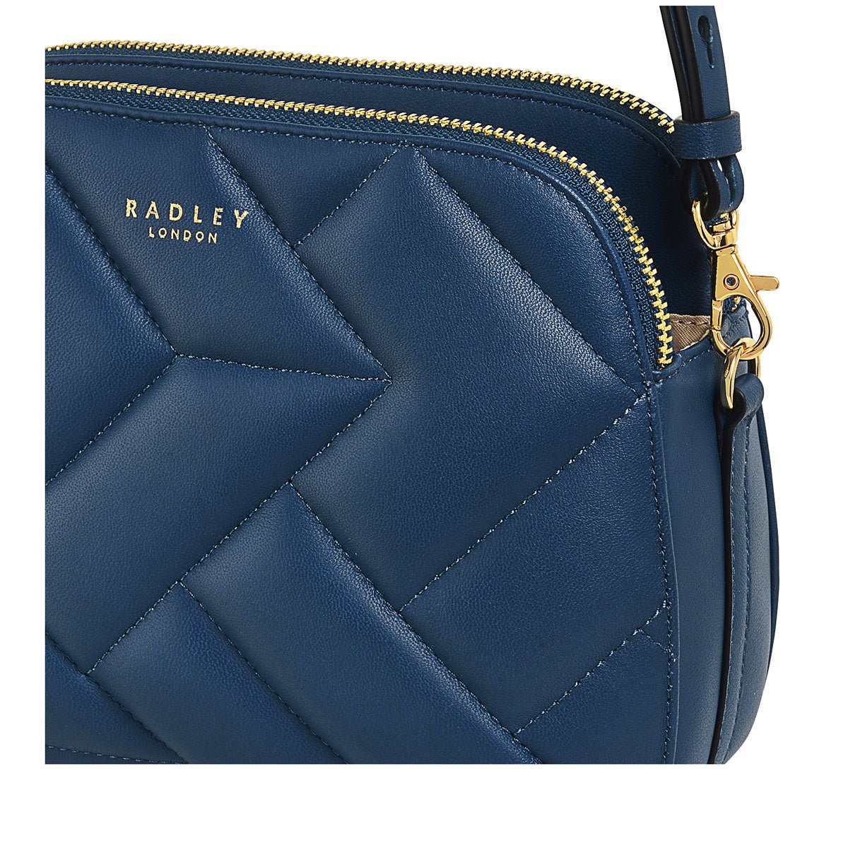 Dukes Place - Quilt Deepsea Medium Ziptop Crossbody - RUTHERFORD & Co