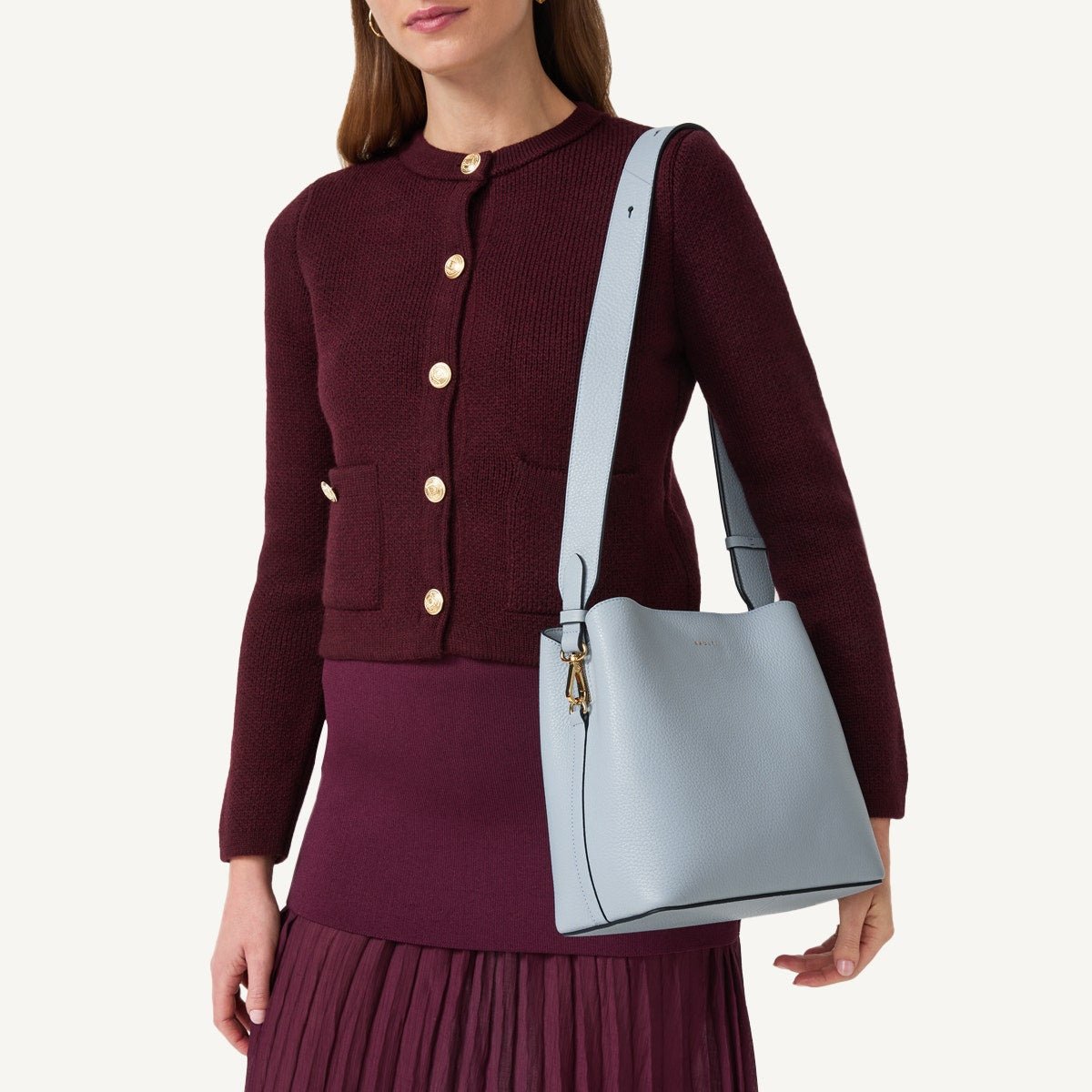 DUKES PLACE/SMOKE BLUE/MEDIUM COMPARTMENT CROSSBODY - RUTHERFORD & Co