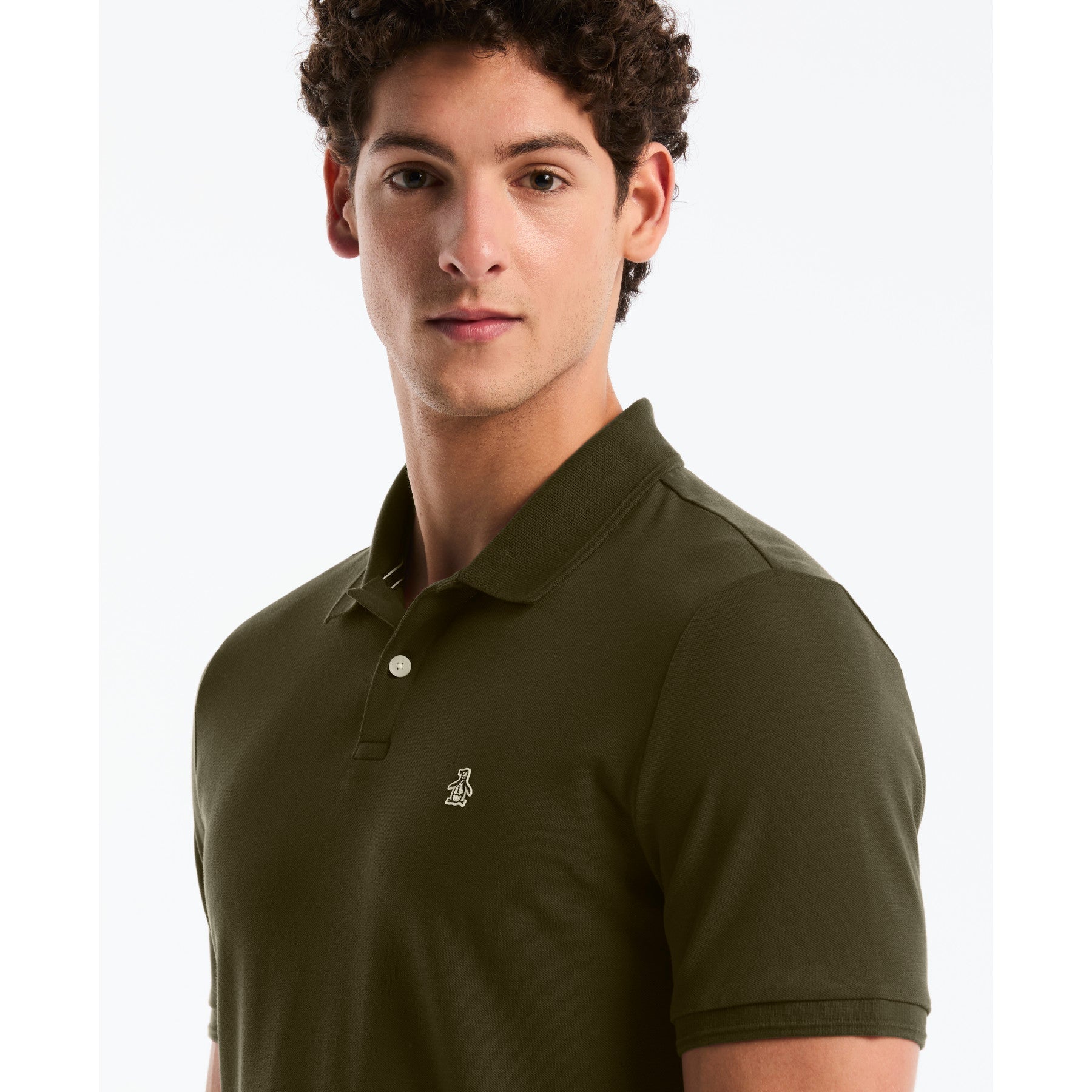 Daddy Pique Polo In Dusty Olive