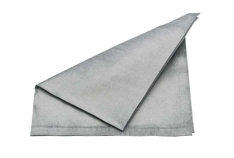 Dupion napkin silver - RUTHERFORD & Co