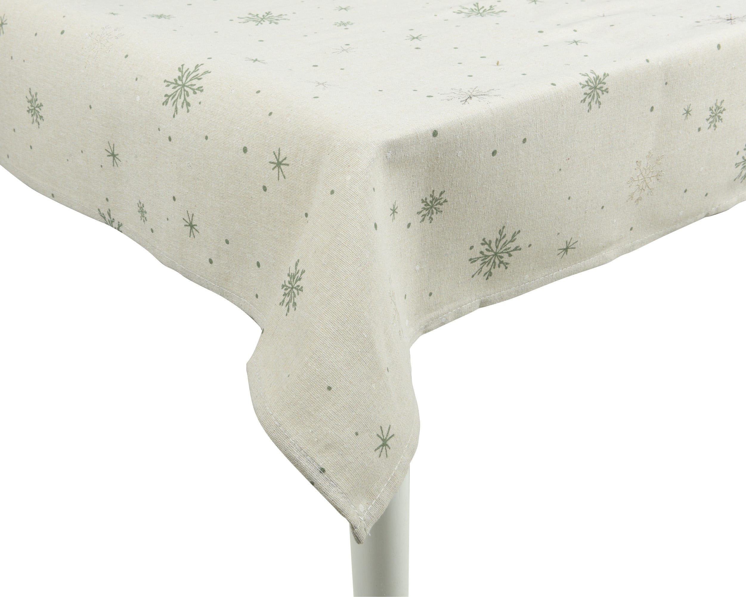 Decoris Tablecloth - Natural Snowflake Pattern