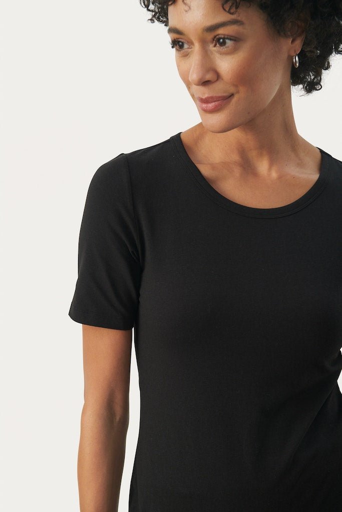 EamajaPW Ts T-shirt - Black - RUTHERFORD & Co