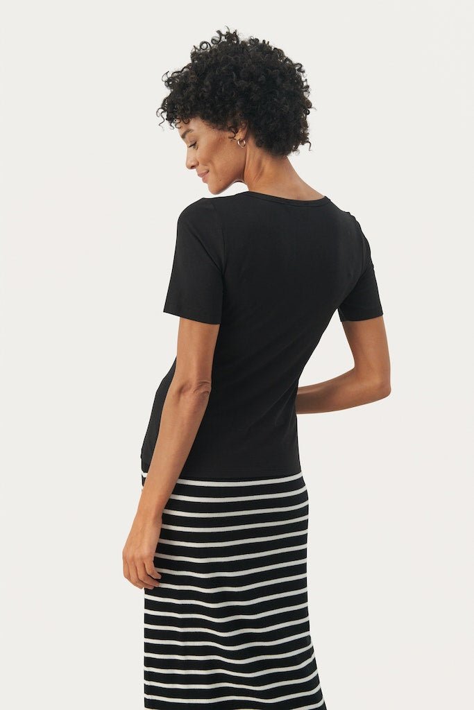 EamajaPW Ts T-shirt - Black - RUTHERFORD & Co