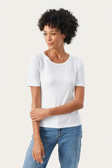 EamajaPW Ts T-shirt - Bright White - RUTHERFORD & Co